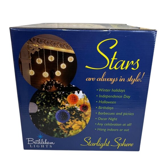 Bethlehem Lights 150 Light Constellation Silver Starlight Sphere Ball - Picture 5 of 6